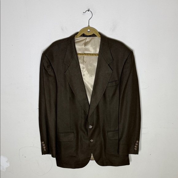 Oscar De La Renta Classic Brown Men's Blazer Size 44R